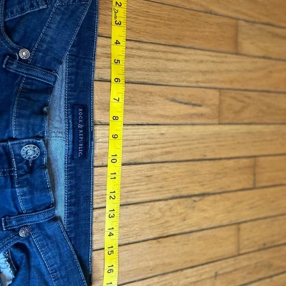 rock republic kasandra jeans Women’s 16M Blue Flare Western Rhinestone R Pocket - Picture 10 of 10